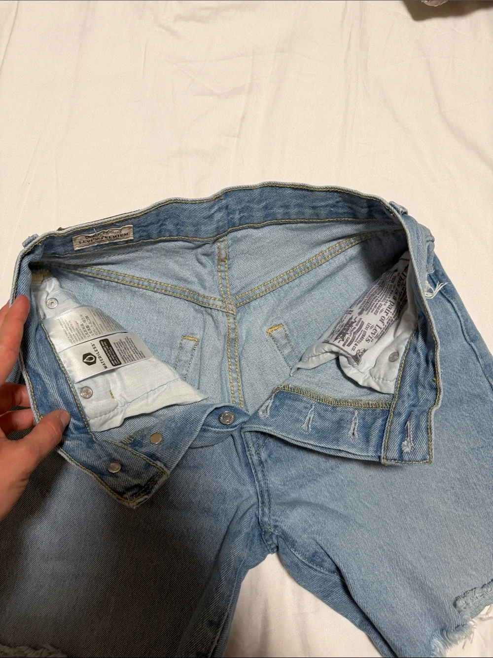 Levi's Light Blue Denim Cutoff Shorts